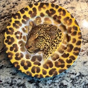 Godinger Leopard Print Dinner Plate